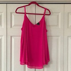 Hot pink double camisole top!